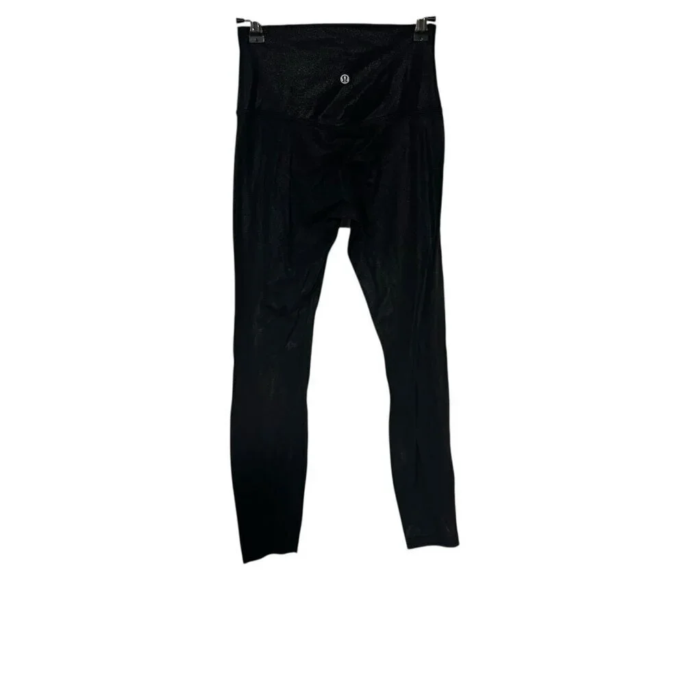 Lululemon Align High-Rise Pant ShineRadiate Foil Print Black Shimmer Leggings 4